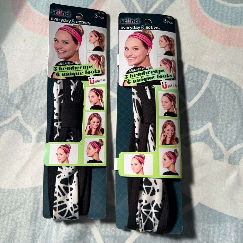 Scunci Black and White Headbands